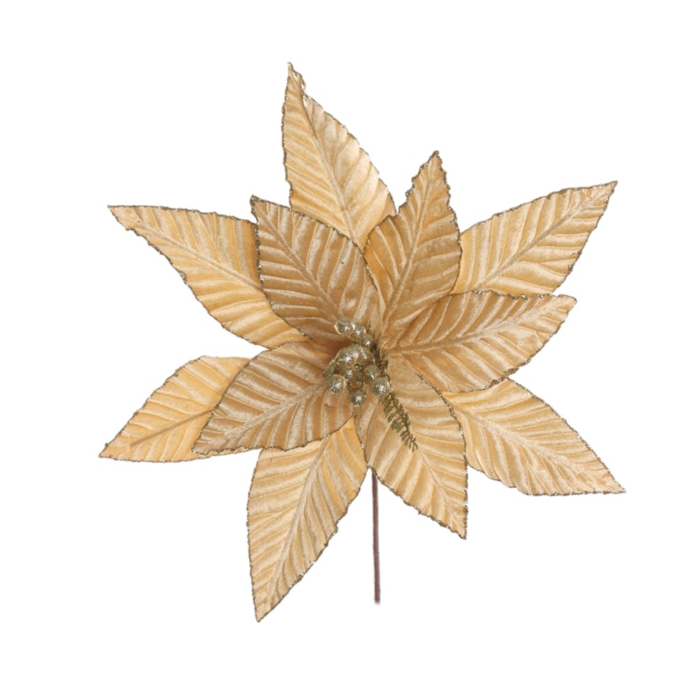 H.BICO DE PAPAGAIO NATAL AVELUDADO (DOURADO GLITTER DOURADO) 25cm 44d 11P