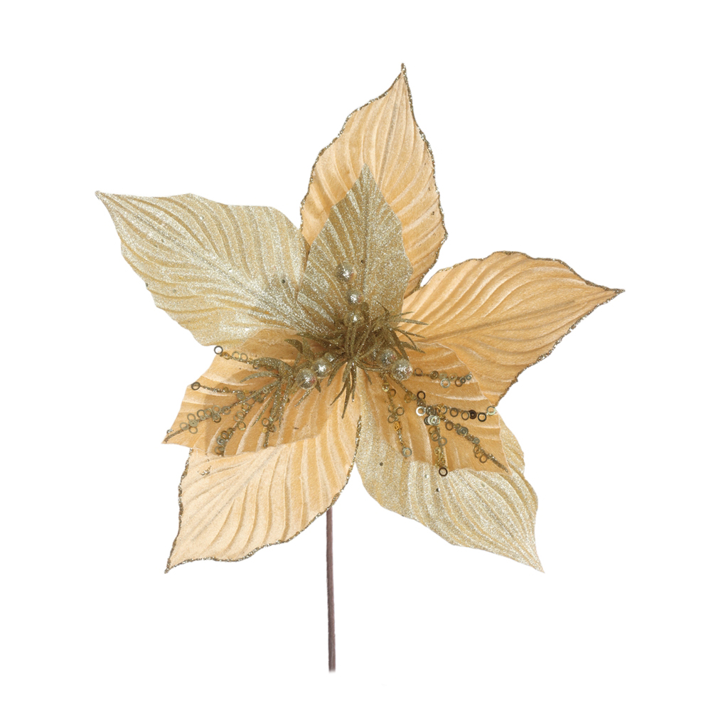 H.BICO DE PAPAGAIO NATAL AVELUDADO (DOURADO) 25cm 38d 8P