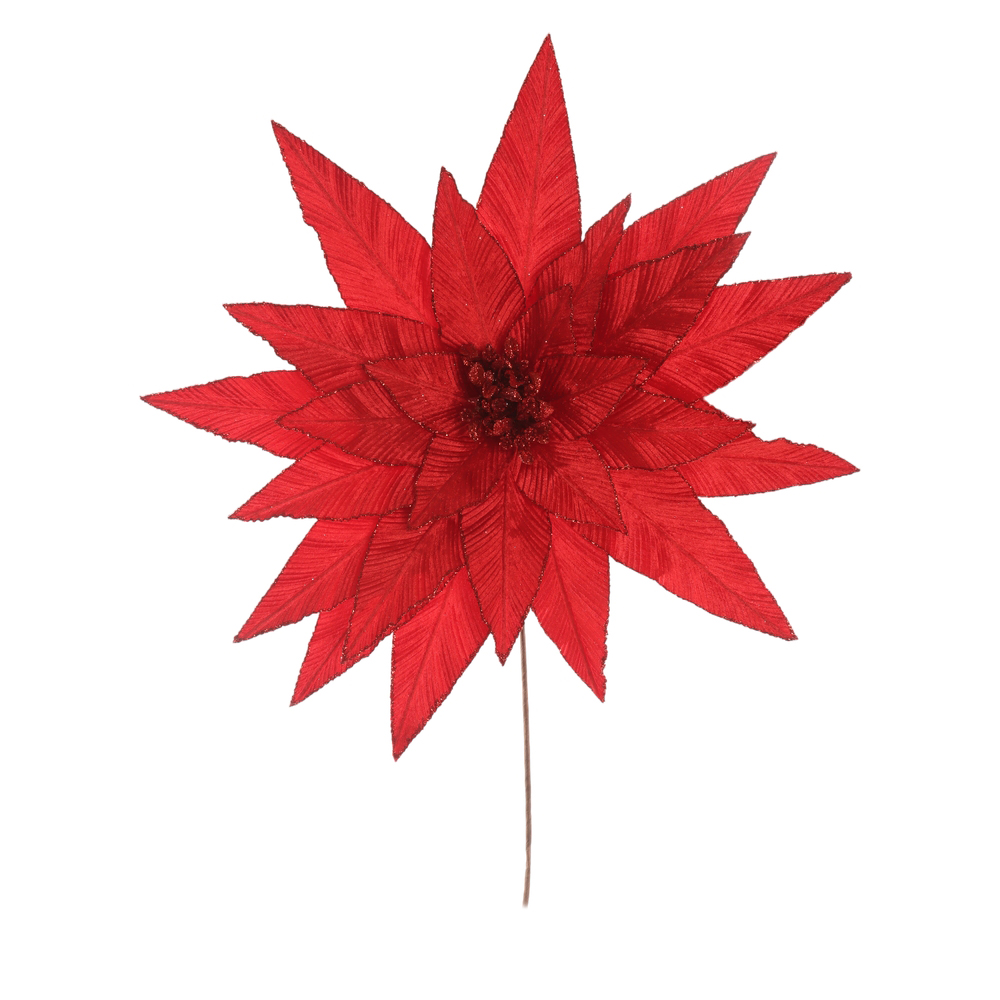 H.BICO DE PAPAGAIO NATAL AVELUDADO (VERMELHO GLITTER VERMELHO) 25cm 70d 26P