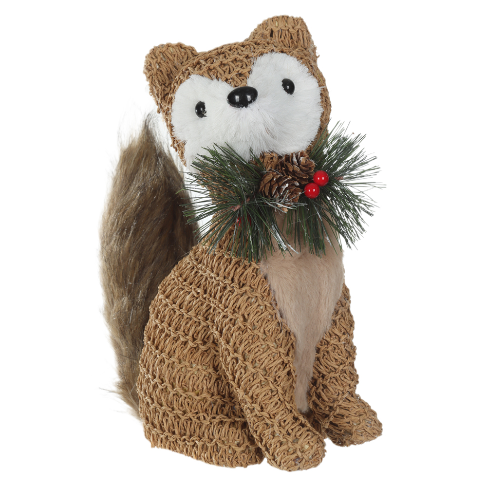 RAPOSA RUSTICA TRICOT NATAL (BEGE) 31cm