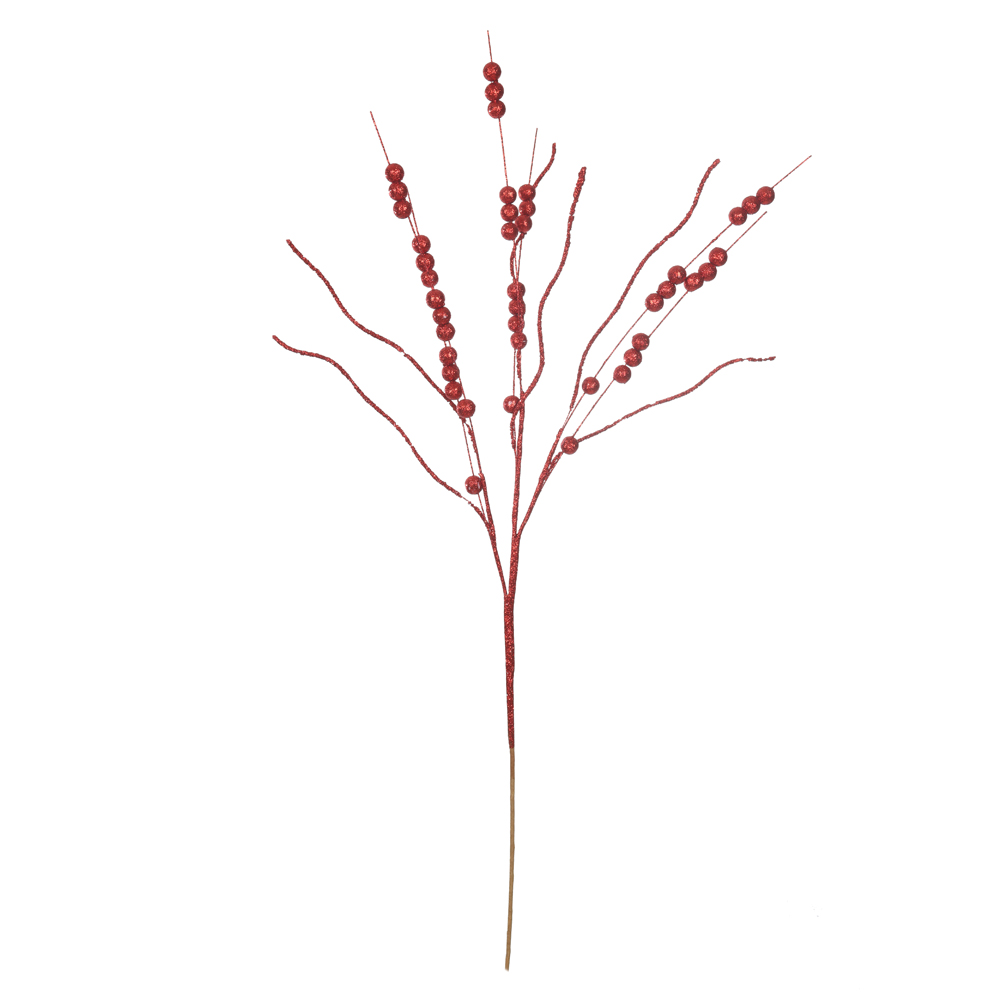 C.BOLINHAS NATAL C/GLITTER (VERMELHO) 79cm