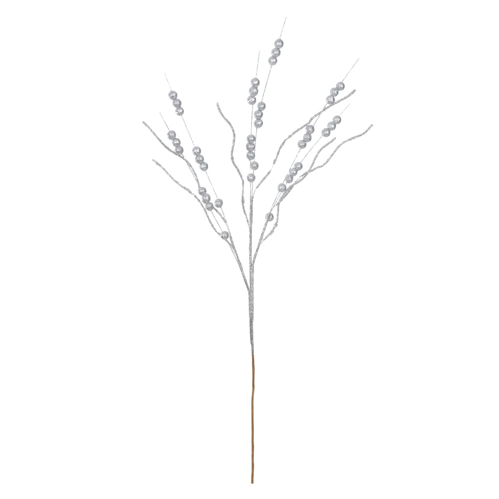 C.BOLINHAS NATAL C/GLITTER (PRATA) 79cm