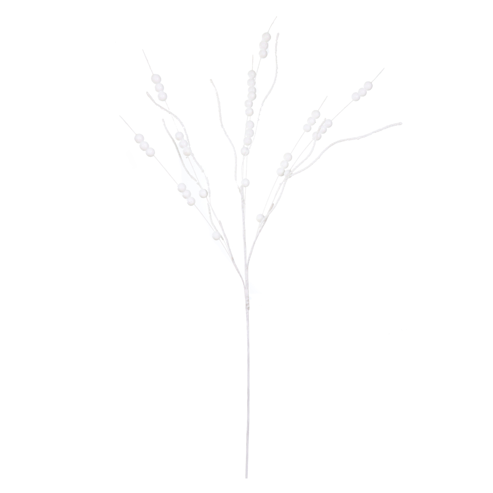 C.BOLINHAS NATAL C/GLITTER (BRANCO) 79cm