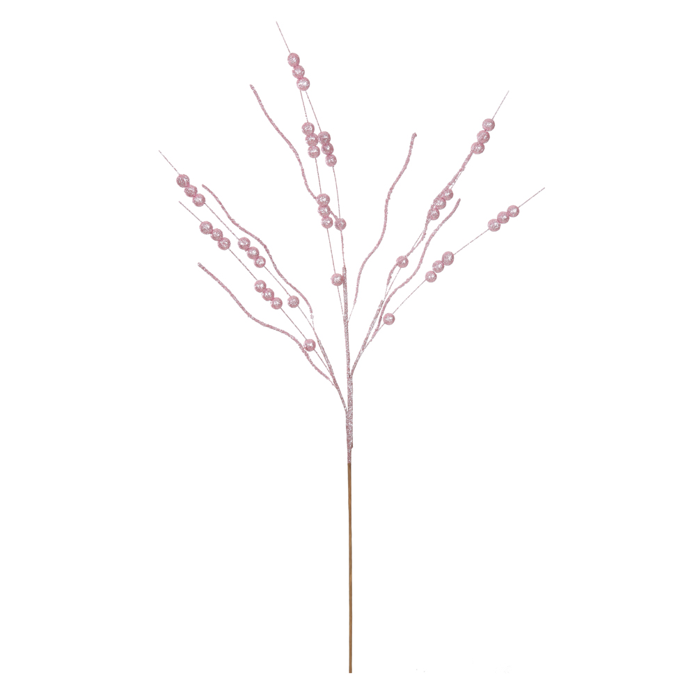 C.BOLINHAS NATAL C/GLITTER (ROSA CLARO) 79cm