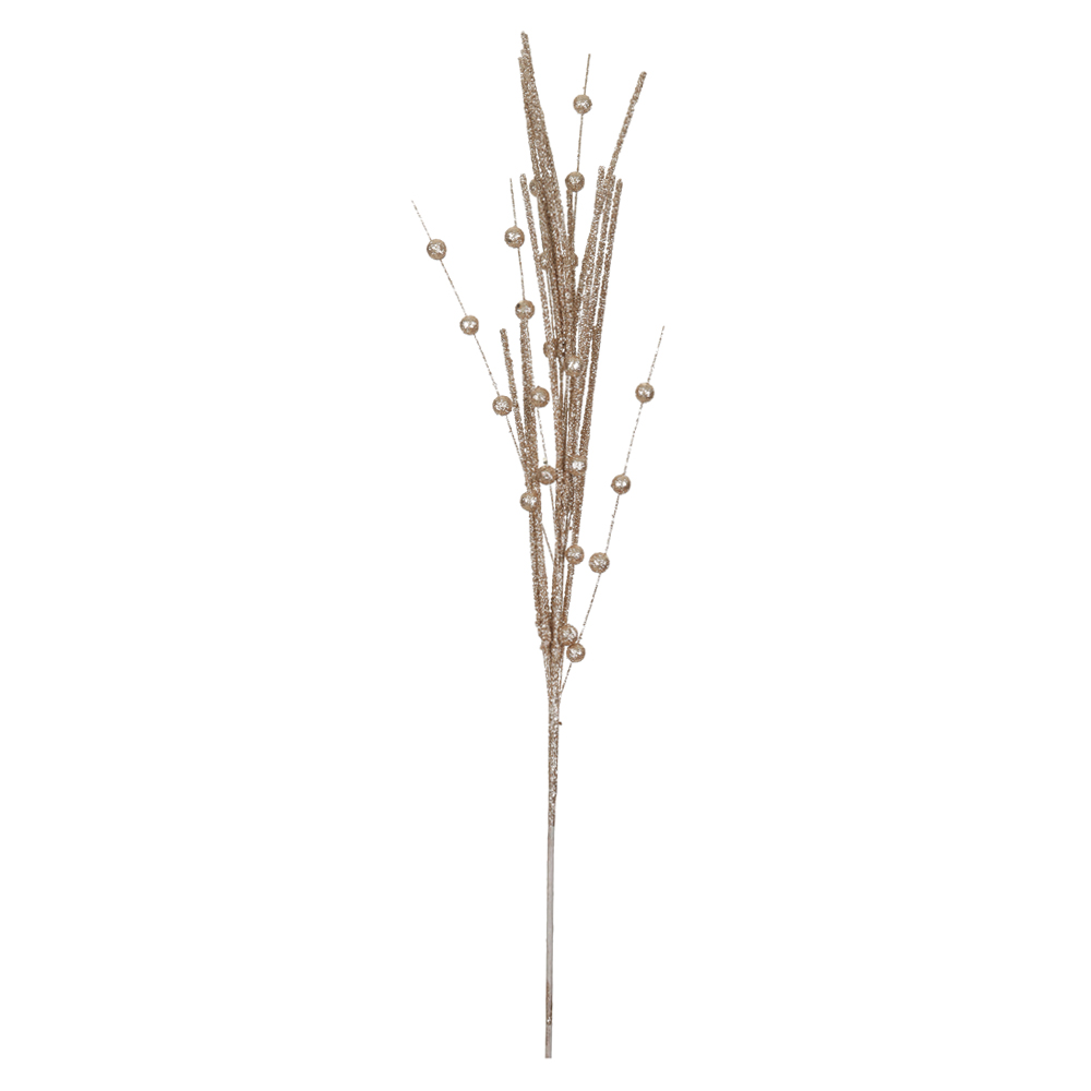 C.BOLINHAS NATAL C/GLITTER (CHAMPANHE) 64cm