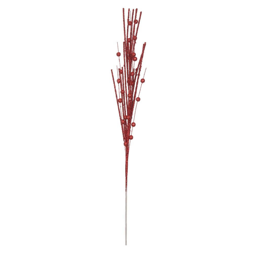C.BOLINHAS NATAL C/GLITTER (VERMELHO) 64cm