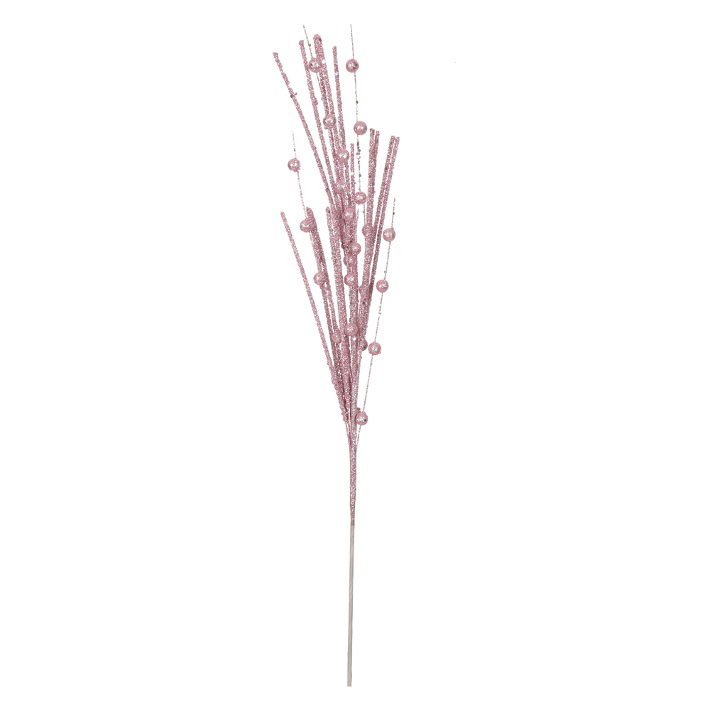 C.BOLINHAS NATAL C/GLITTER (ROSA CLARO) 64cm