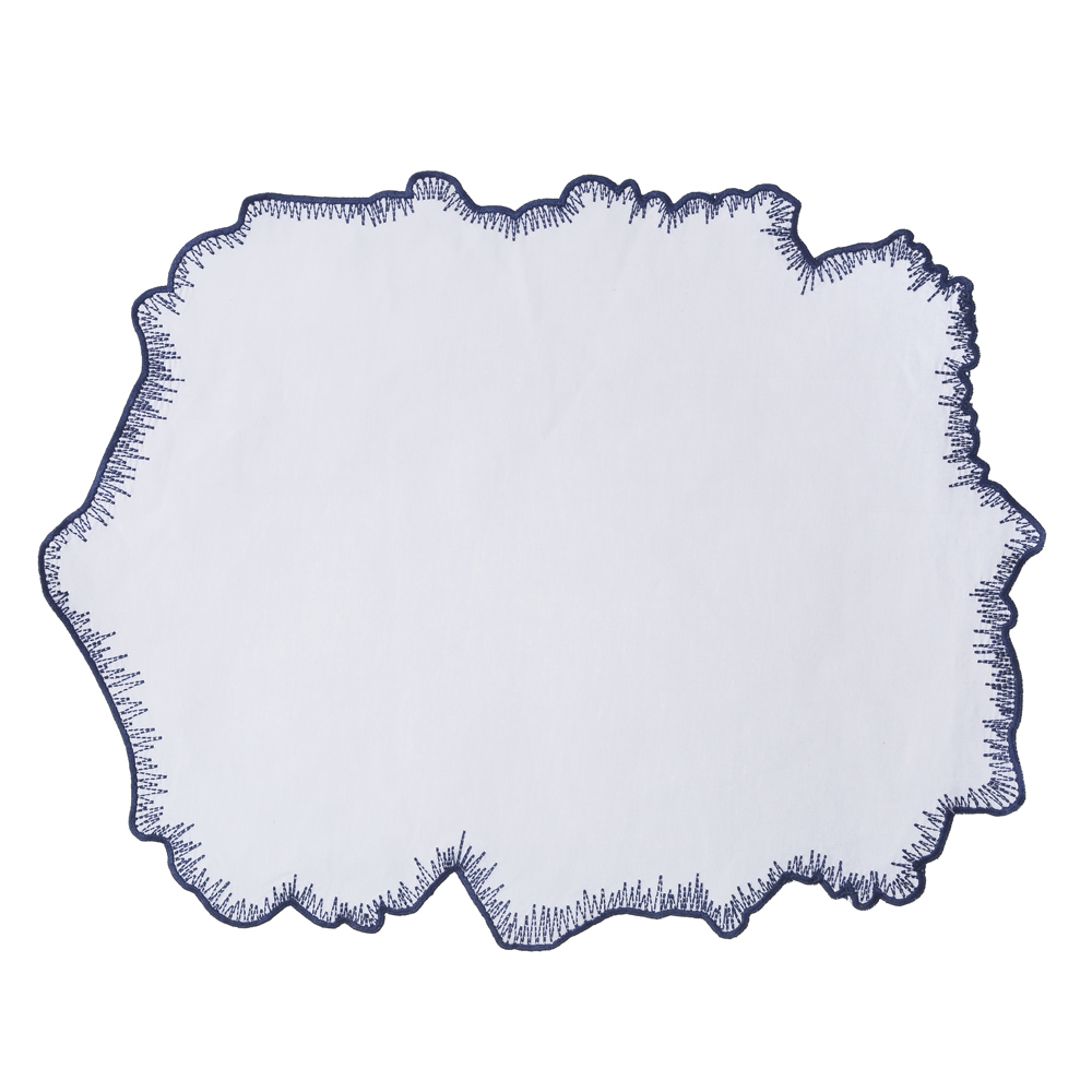 LUGAR AMERICANO CORAL (PERCAL / ALGODAO AZUL) 39X48CM