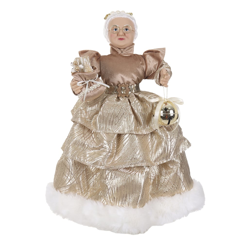 MAMAE NOEL NATAL EM PE (DOURADO CHAMPANHE) 60cm