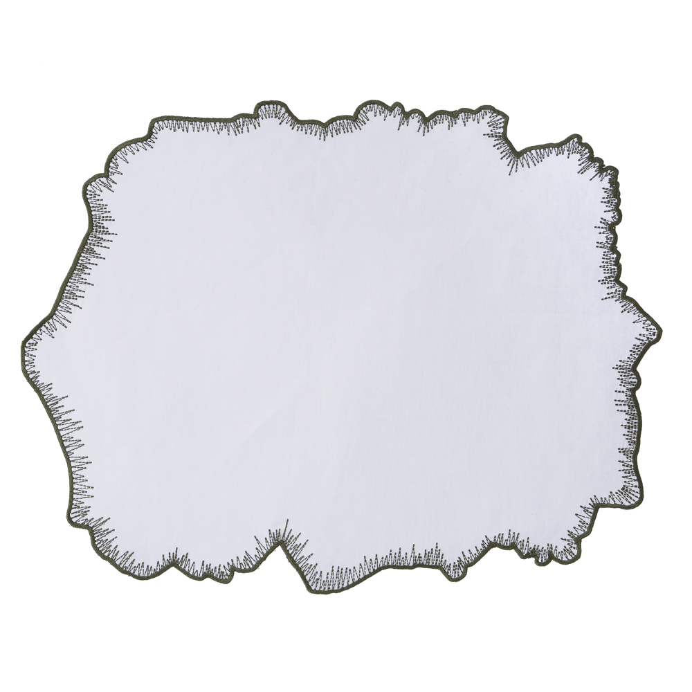 LUGAR AMERICANO CORAL (PERCAL / ALGODAO VERDE) 39X48CM