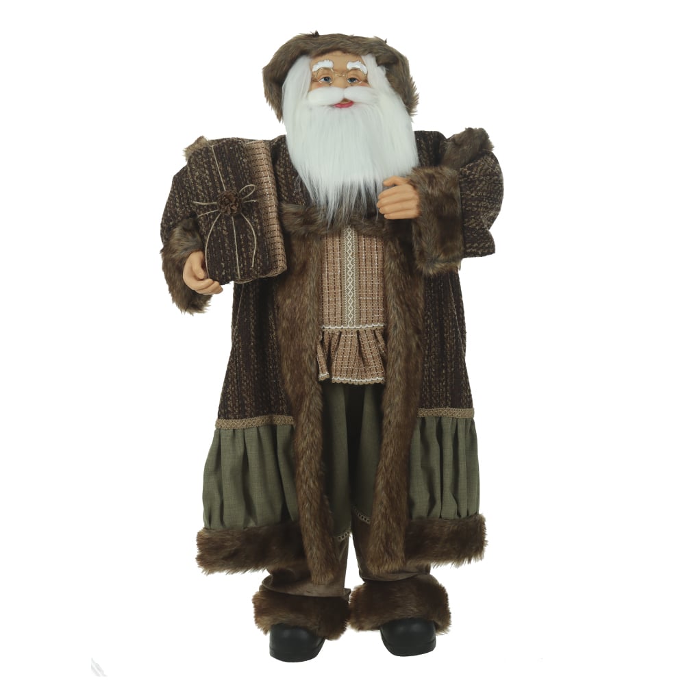 PAPAI NOEL NATAL EM PE (BEGE MARROM) 1,2m