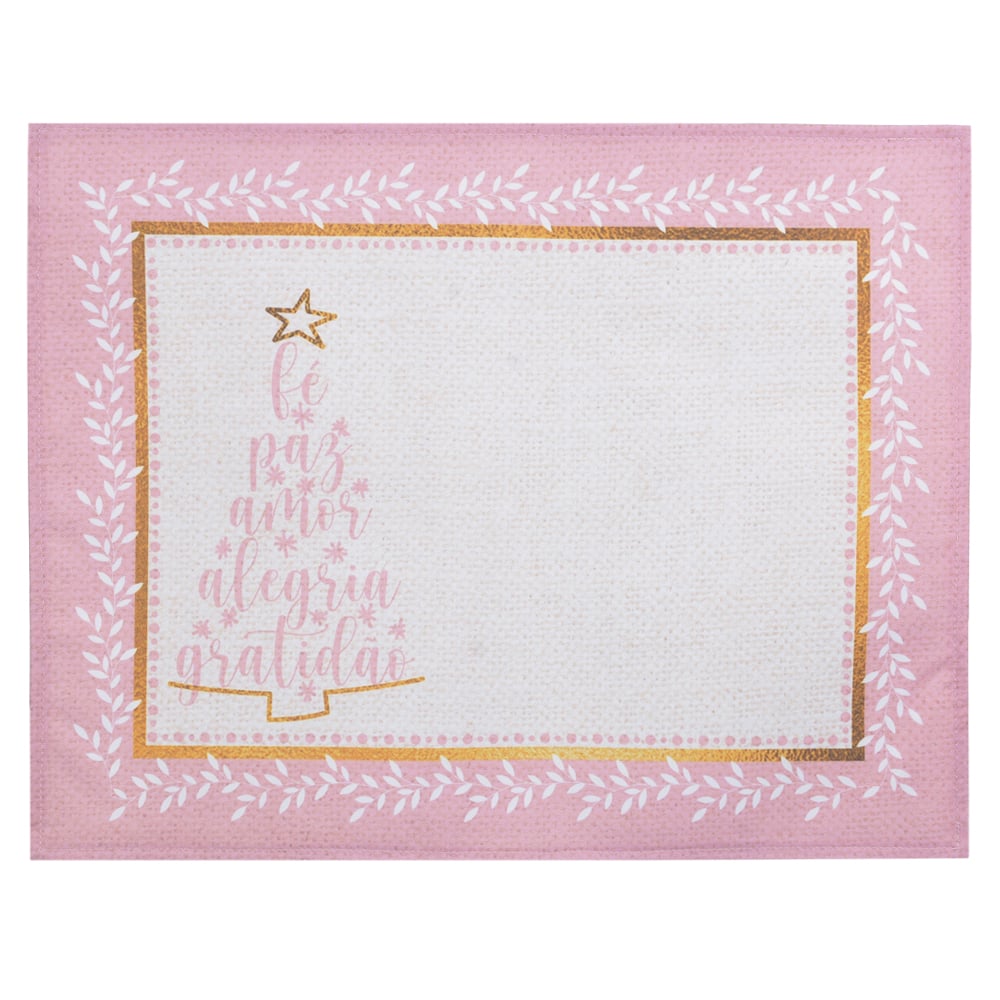 LUGAR AMERICANO ARVORE NATAL (ROSA) 35X45CM
