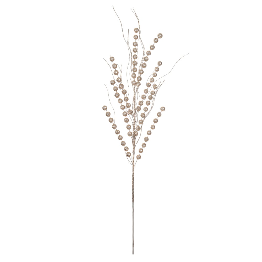 C.BOLINHAS NATAL C/GLITTER (CHAMPANHE) 75cm