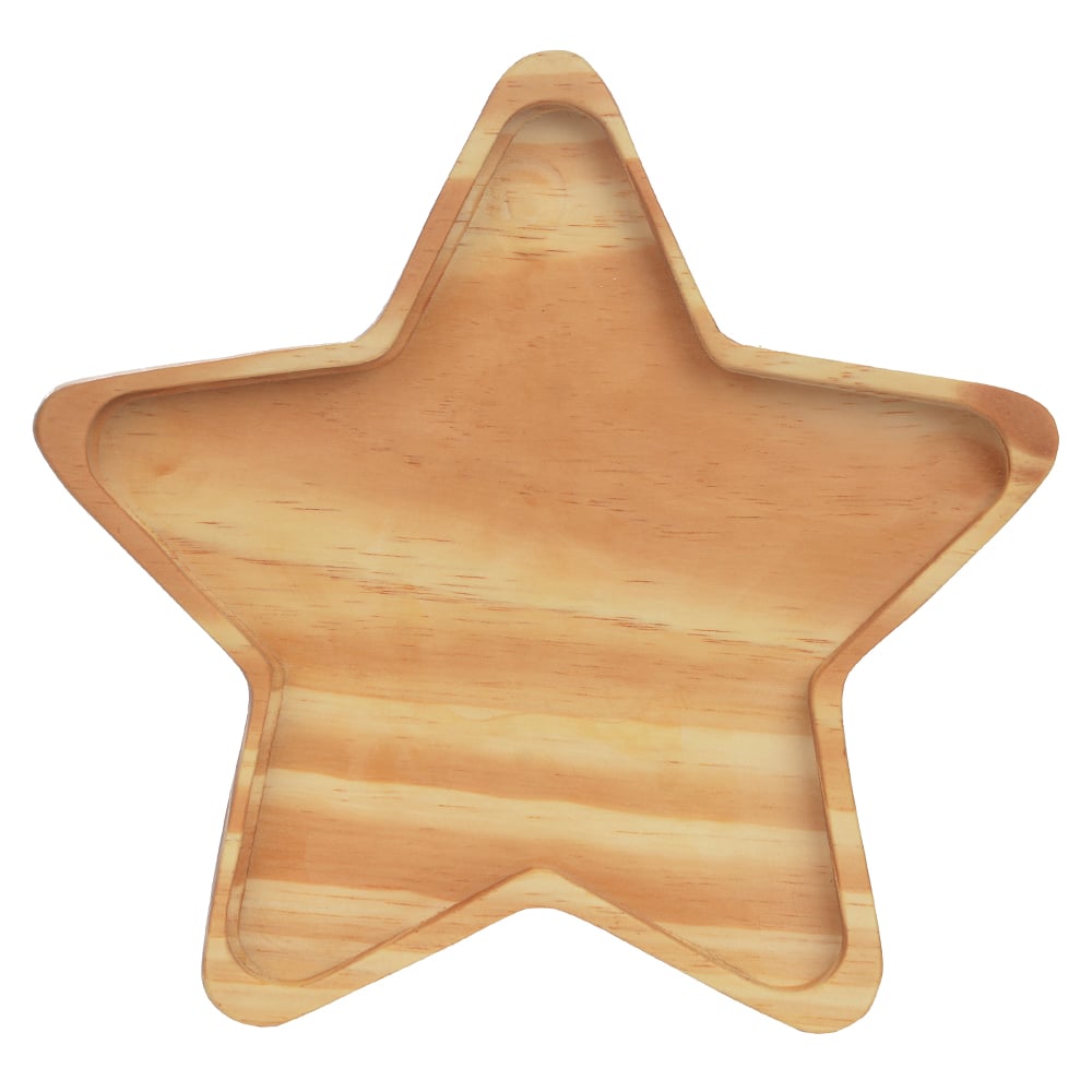 PETISQUEIRA ESTRELA MADEIRA (NATURAL) 23CM