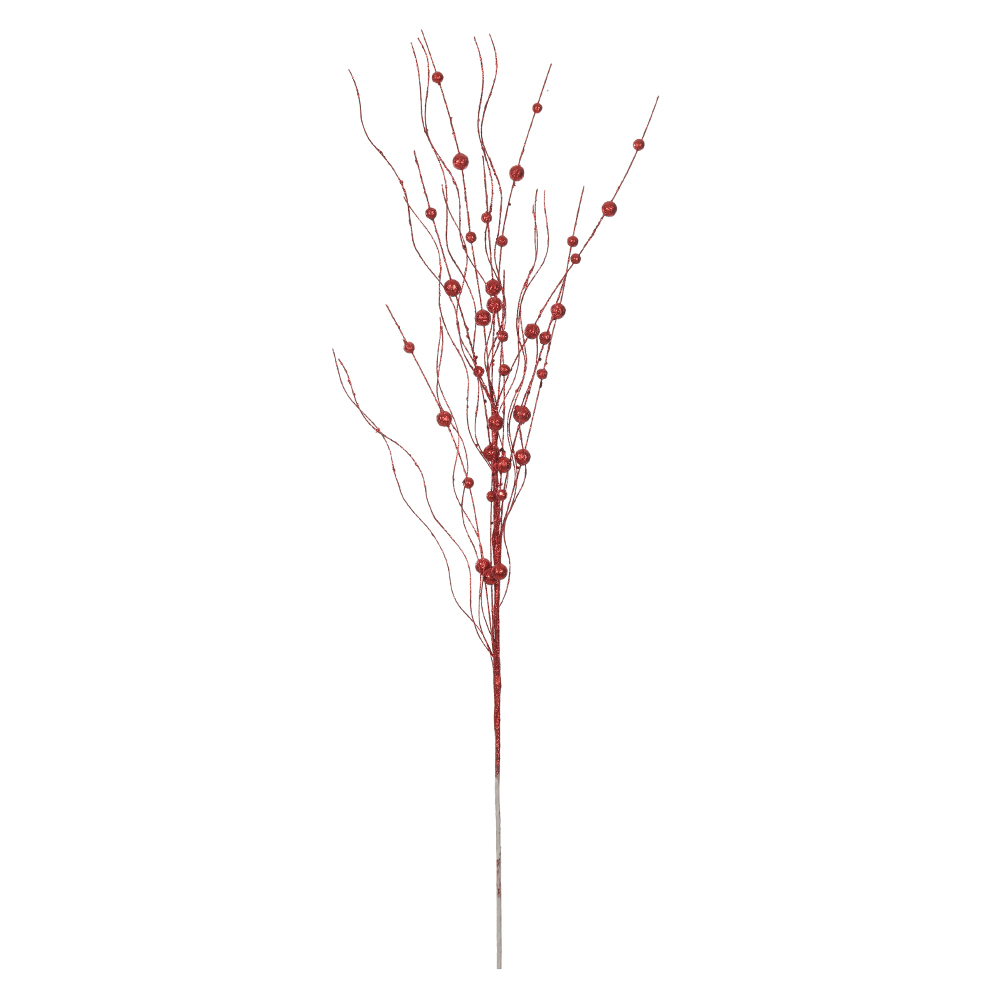 C.BOLINHAS NATAL C/GLITTER (VERMELHO) 80cm