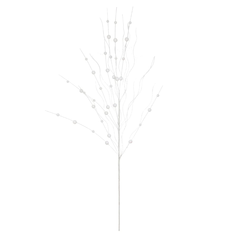 C.BOLINHAS NATAL C/GLITTER (BRANCO) 80cm