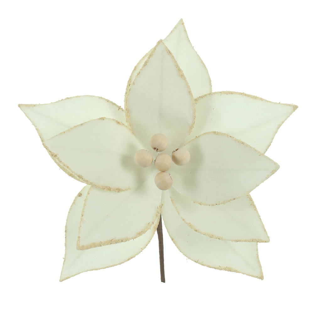 H.BICO DE PAPAGAIO NATAL AVELUDADO (OFF WHITE) 15cm 20d 10P