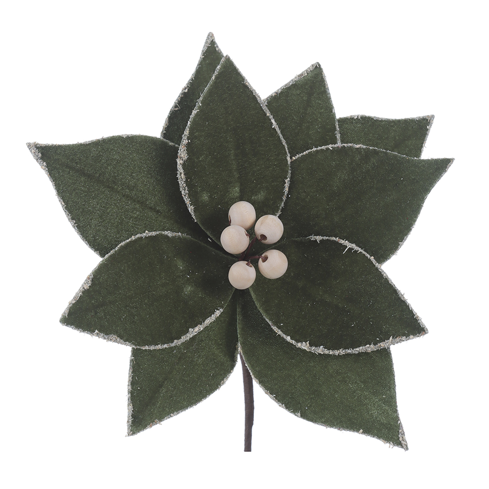 H.BICO DE PAPAGAIO NATAL AVELUDADO (VERDE) 15cm 20d 10P