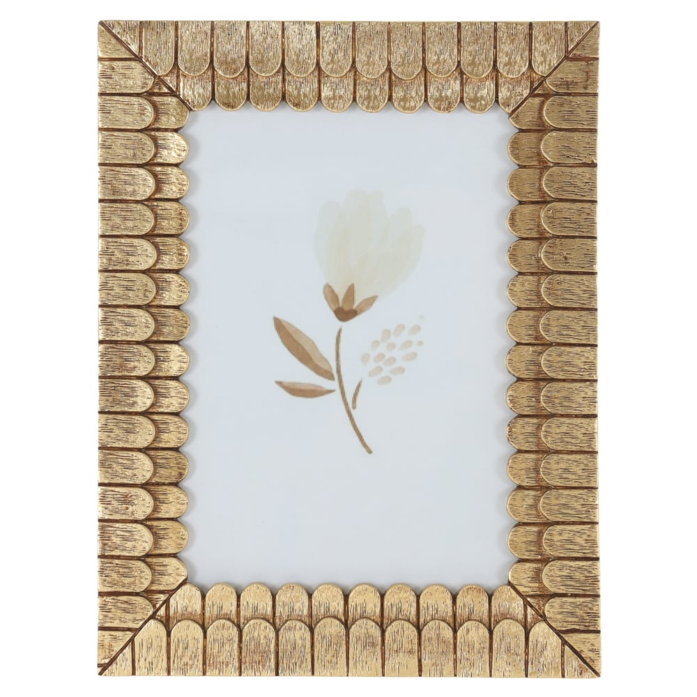 PORTA RETRATO POLIRESINA FTO 13X18 CM ARCOS (DOURADO) 22X17X1,5cm