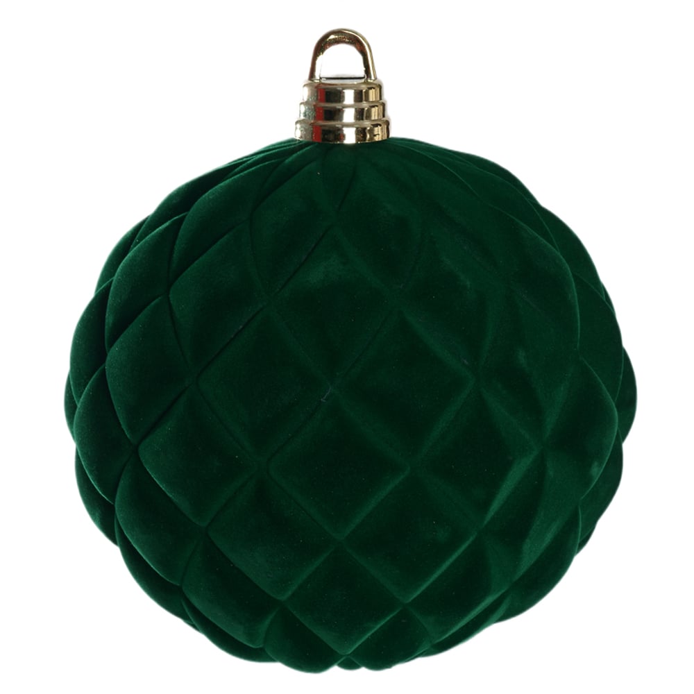BOLAS DECORADAS AVELUDADA C/1 UND (VERDE ESCURO) 30D