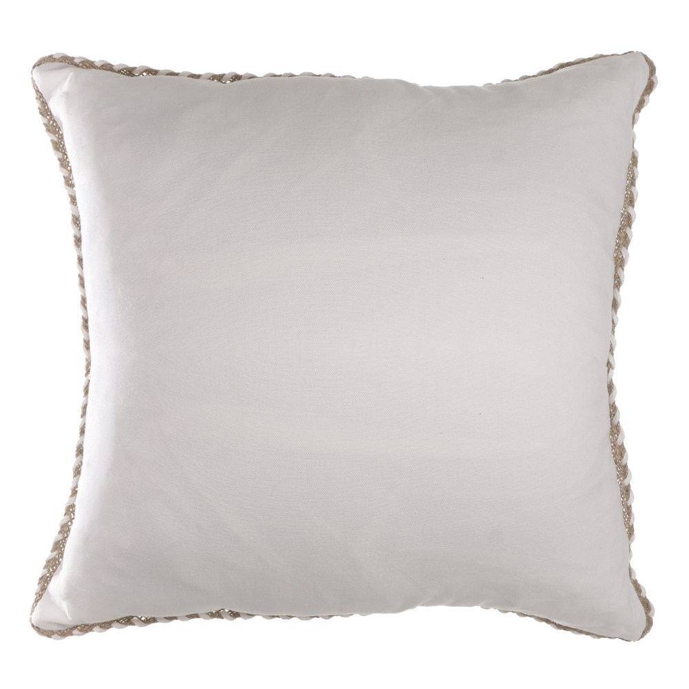 ALMOFADA ALGODAO TRANCADO (OFF WHITE BEGE) 50X50cm