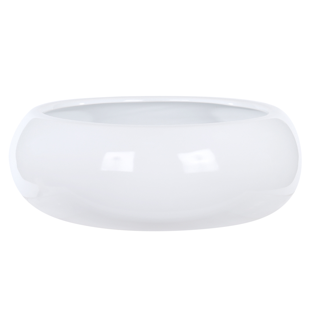 VASO BACIA CERAMICA (BRANCO) 10cm