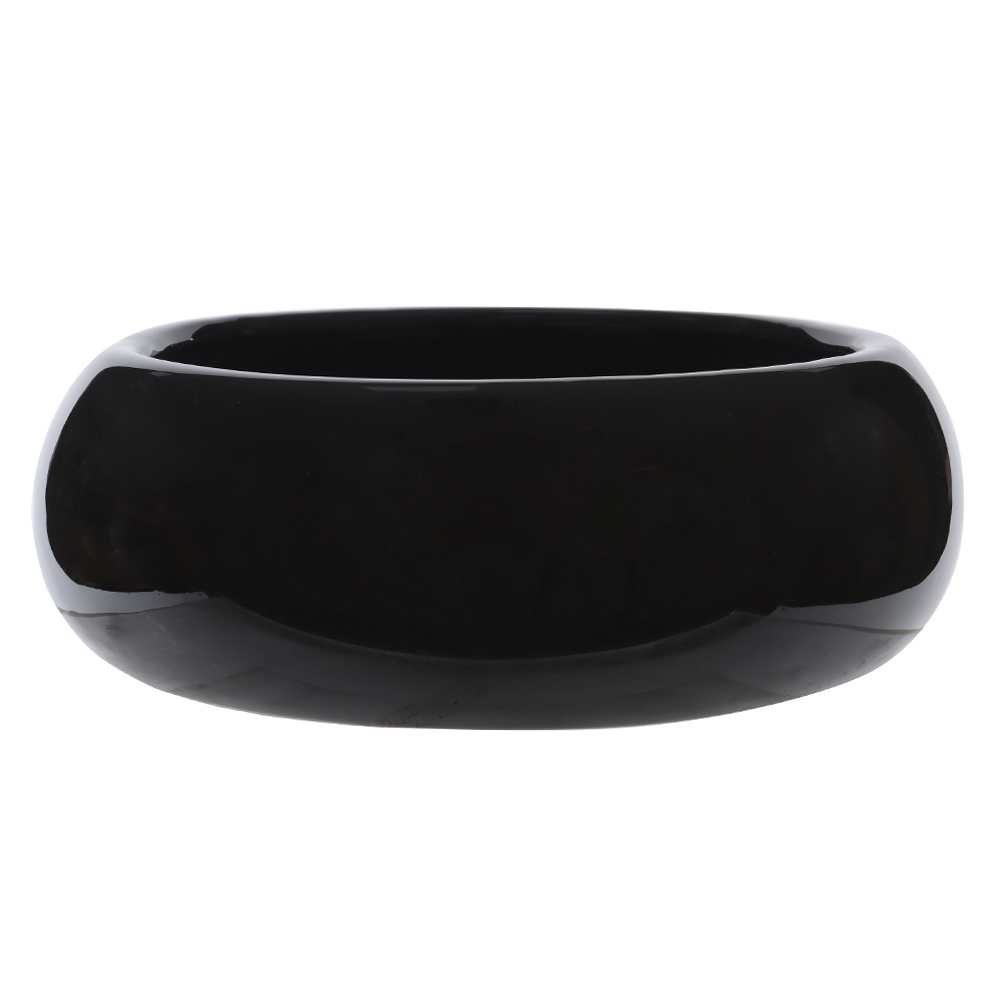 VASO BACIA CERAMICA (PRETO) 10cm