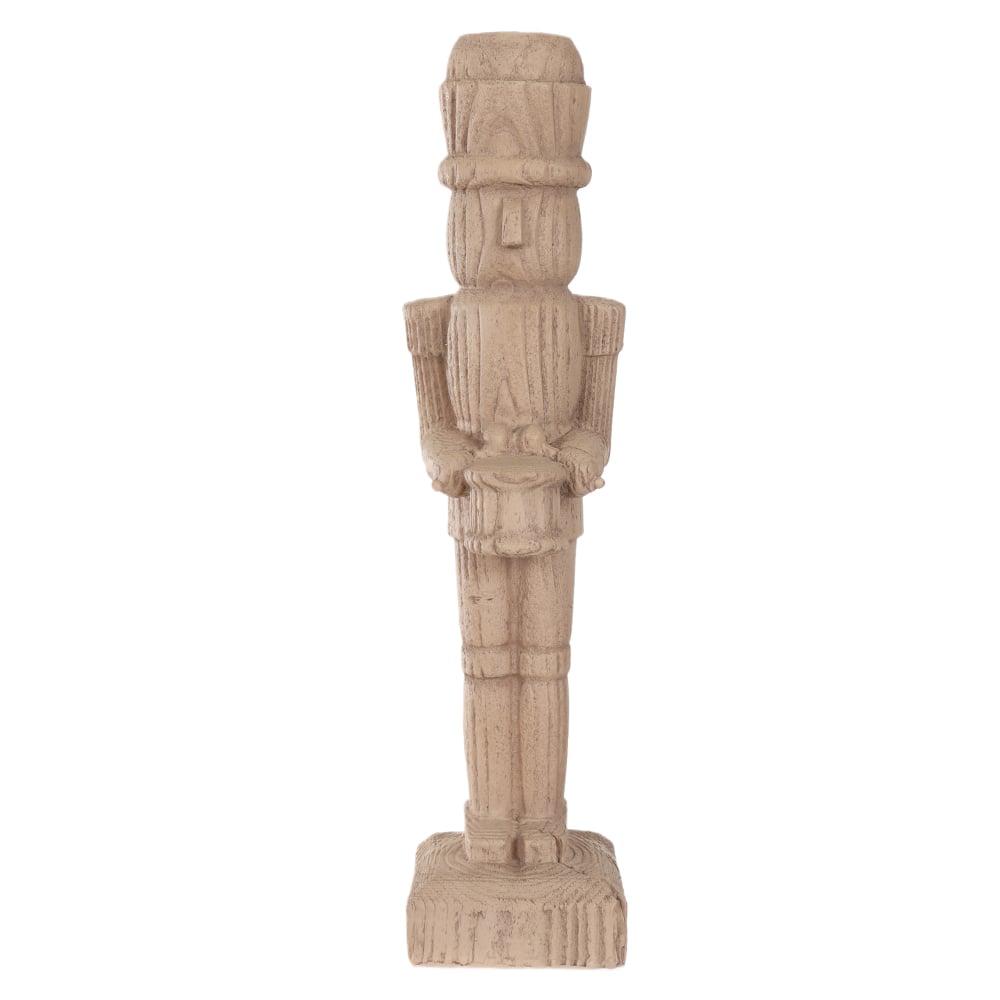 RESINA NATAL QUEBRA NOZES RUSTICO (BEGE) 32,5X9cm