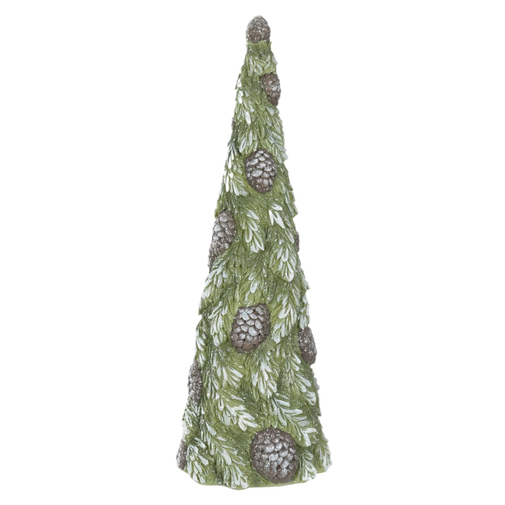 RESINA NATAL ARVORE DECORATIVA RUSTICA (VERDE) 37X12,5cm