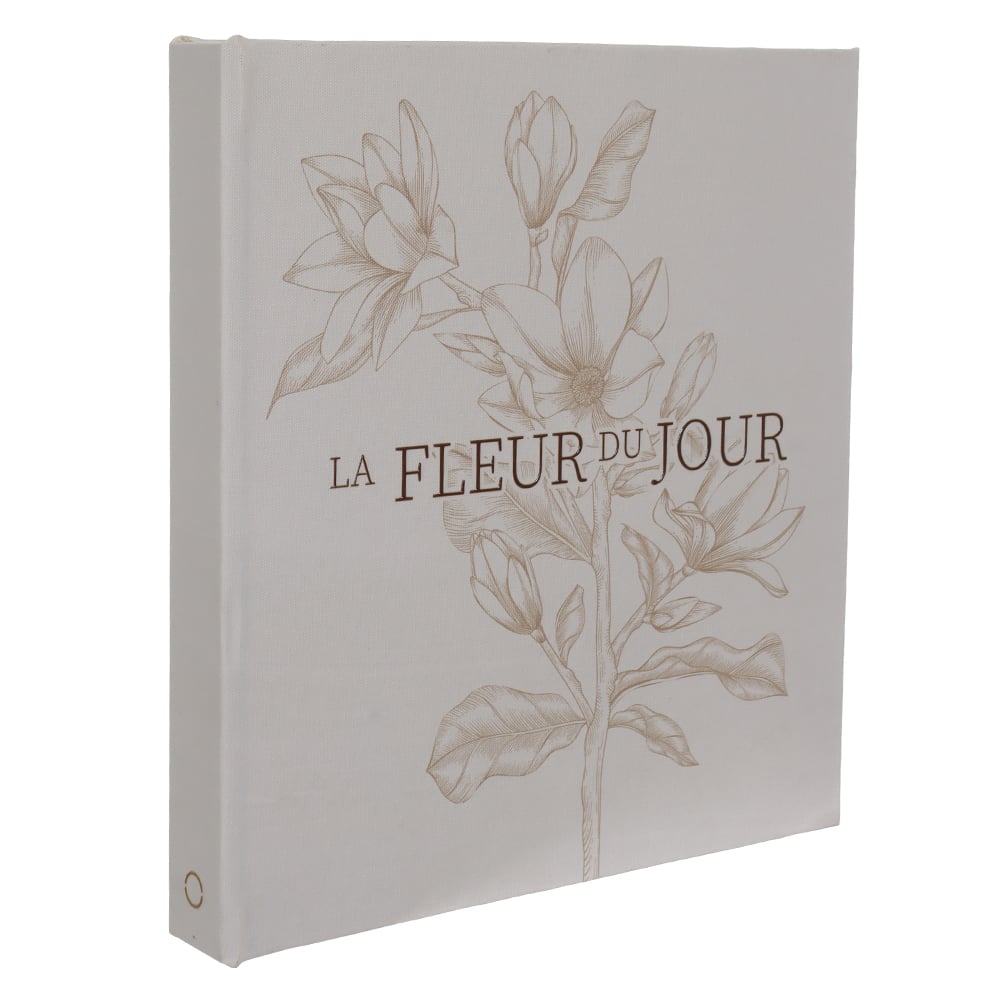 CAIXA LIVRO MDF LA FLEUR (BEGE) 25X23X3cm