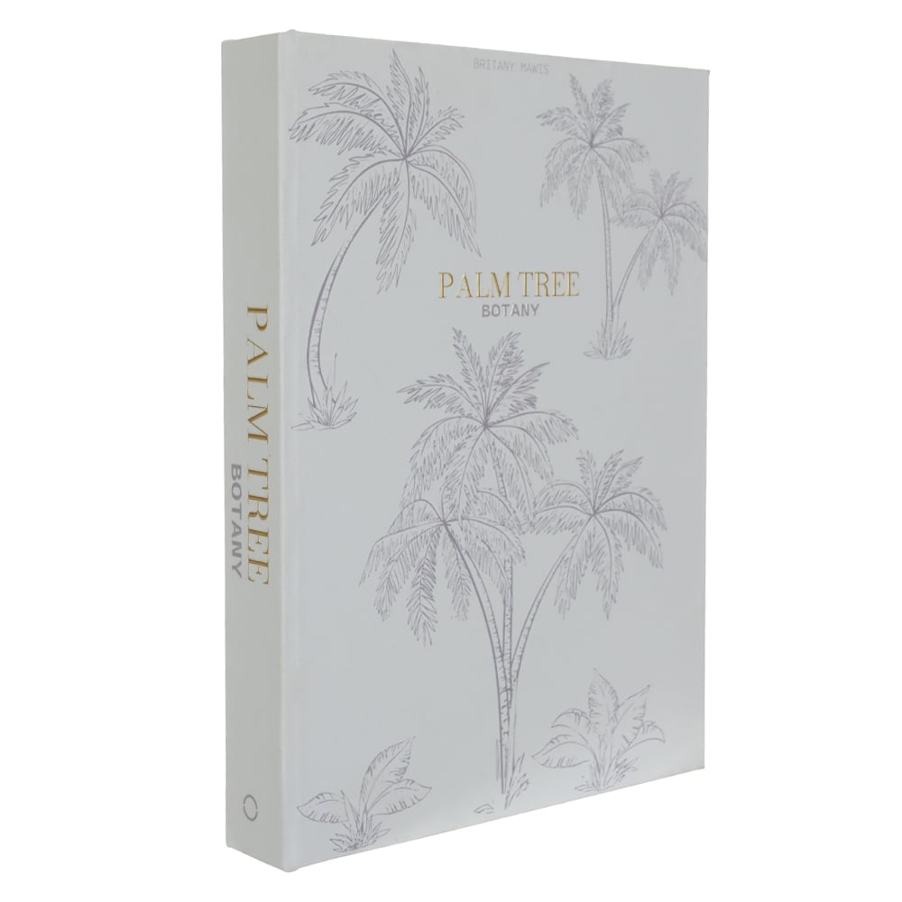 CAIXA LIVRO MDF PALMEIRAS (OFF WHITE) 31,5X23X4cm