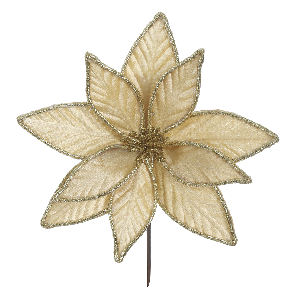 H.BICO DE PAPAGAIO NATAL AVELUDADO (DOURADO) 15cm 20d 10P