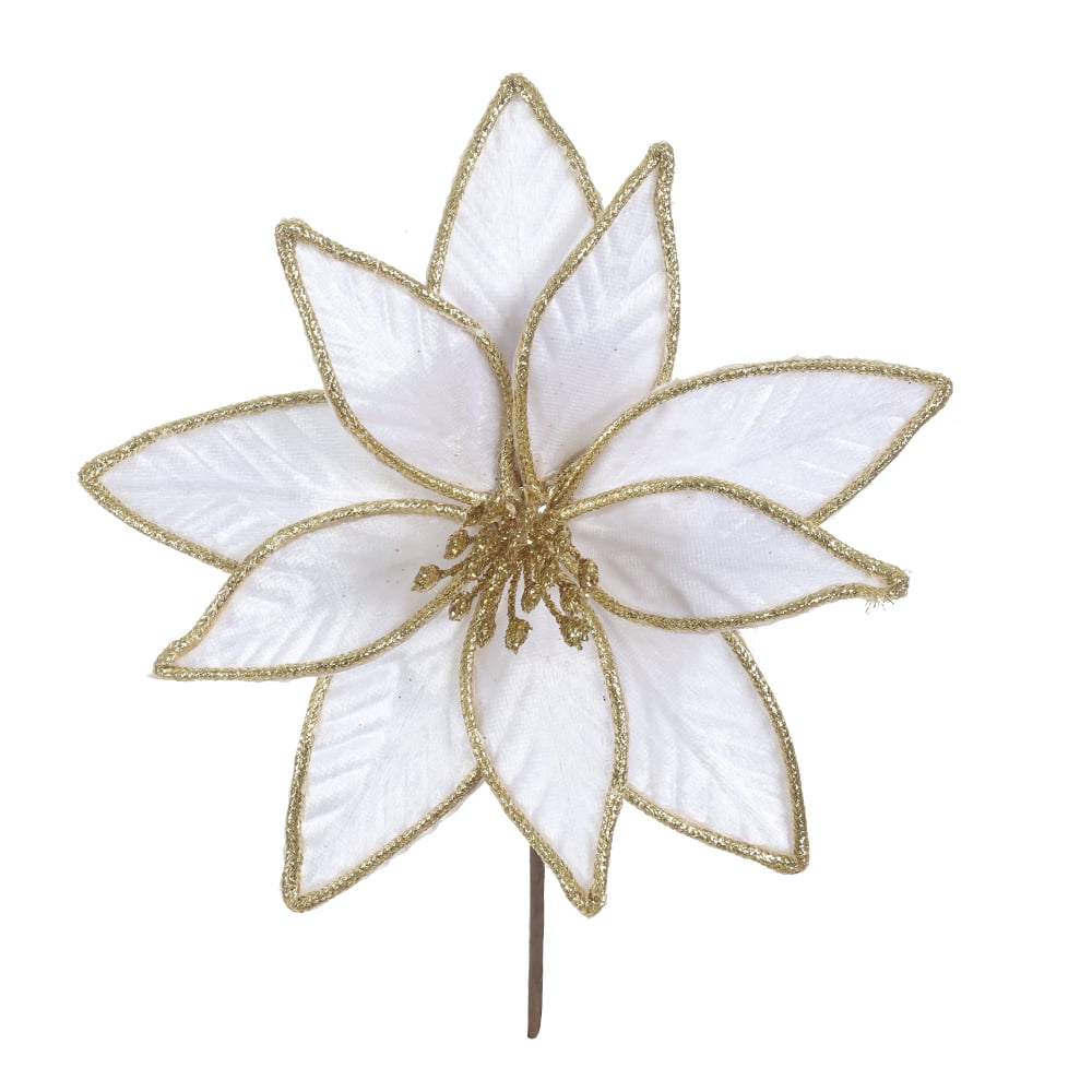 H.BICO DE PAPAGAIO NATAL AVELUDADO (BRANCO) 15cm 20d 10P