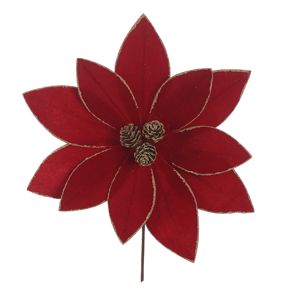 H.BICO DE PAPAGAIO NATAL AVELUDADO RUSTICO. (VERMELHO) 25cm 30d 11P