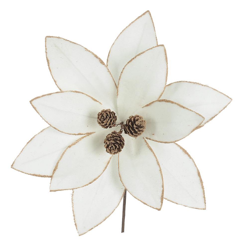 H.BICO DE PAPAGAIO NATAL AVELUDADO RUSTICO. (OFF WHITE) 25cm 30d 11P