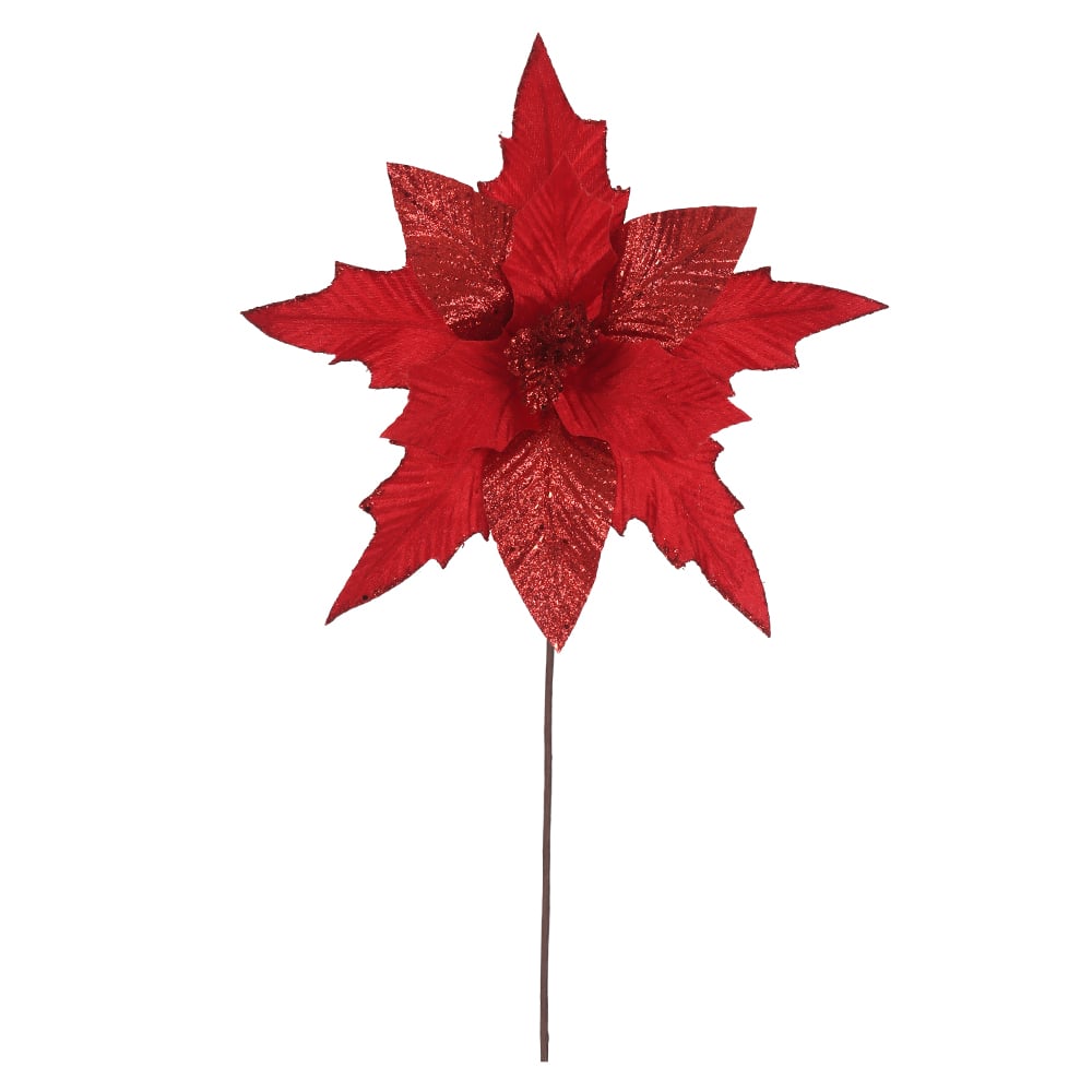 H.BICO DE PAPAGAIO NATAL AVELUDADO (VERMELHO GLITTER VERMELHO) 45cm 35d 11P