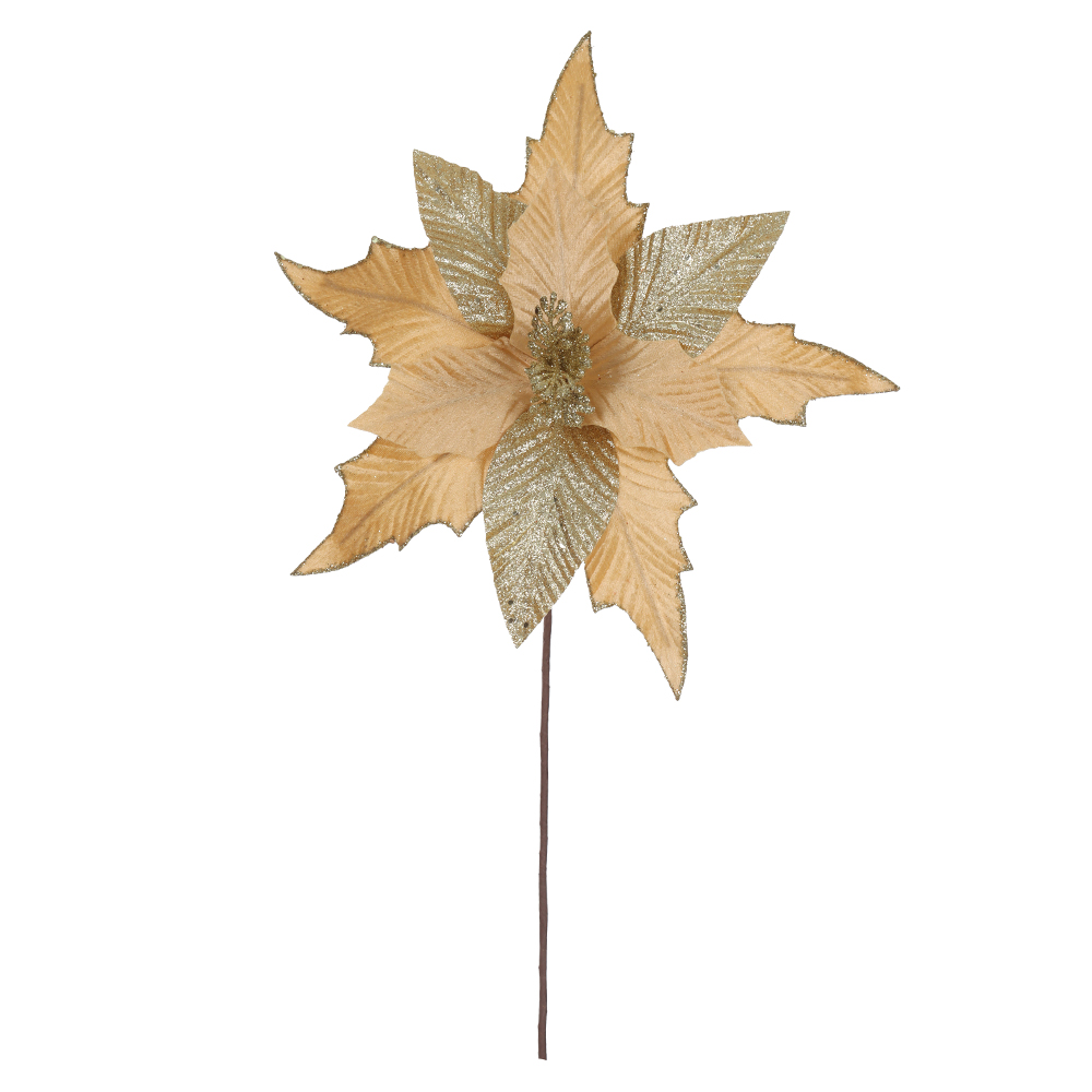 H.BICO DE PAPAGAIO NATAL AVELUDADO (DOURADO GLITTER DOURADO) 45cm 35d 11P