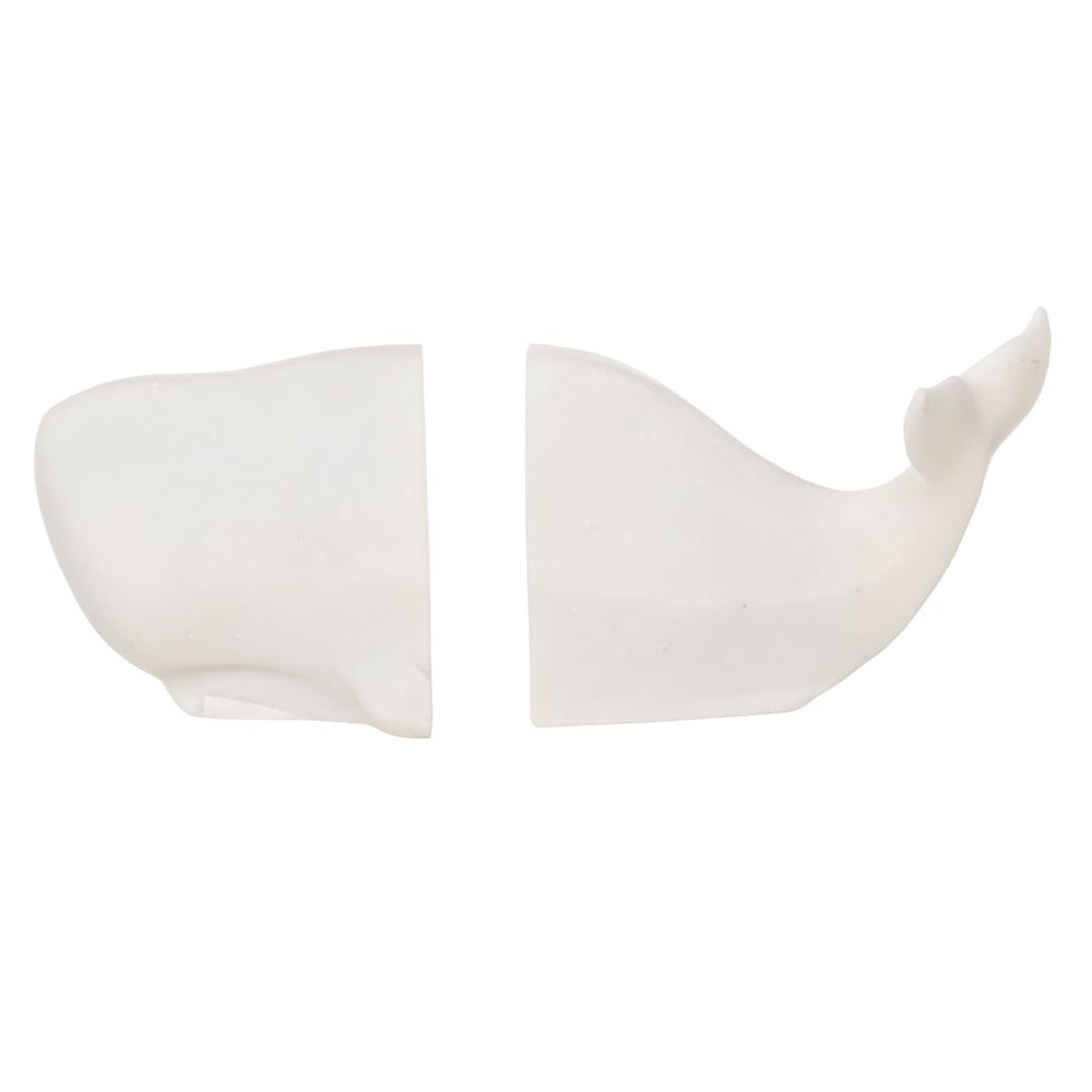 APARADOR DE LIVROS POLIRESINA BALEIA (OFF WHITE) 23X9,5X10cm
