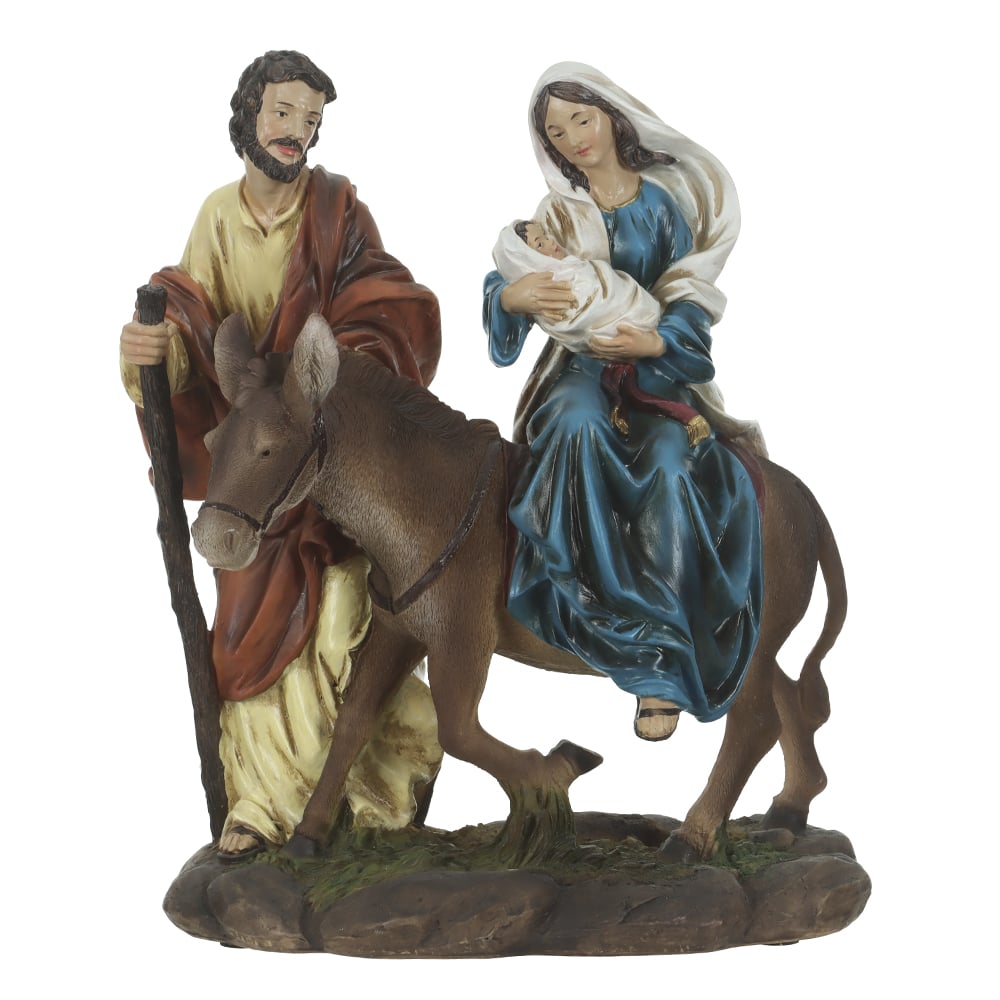 RESINA NATAL SAGRADA FAMILIA (COLORIDO) 37X33cm