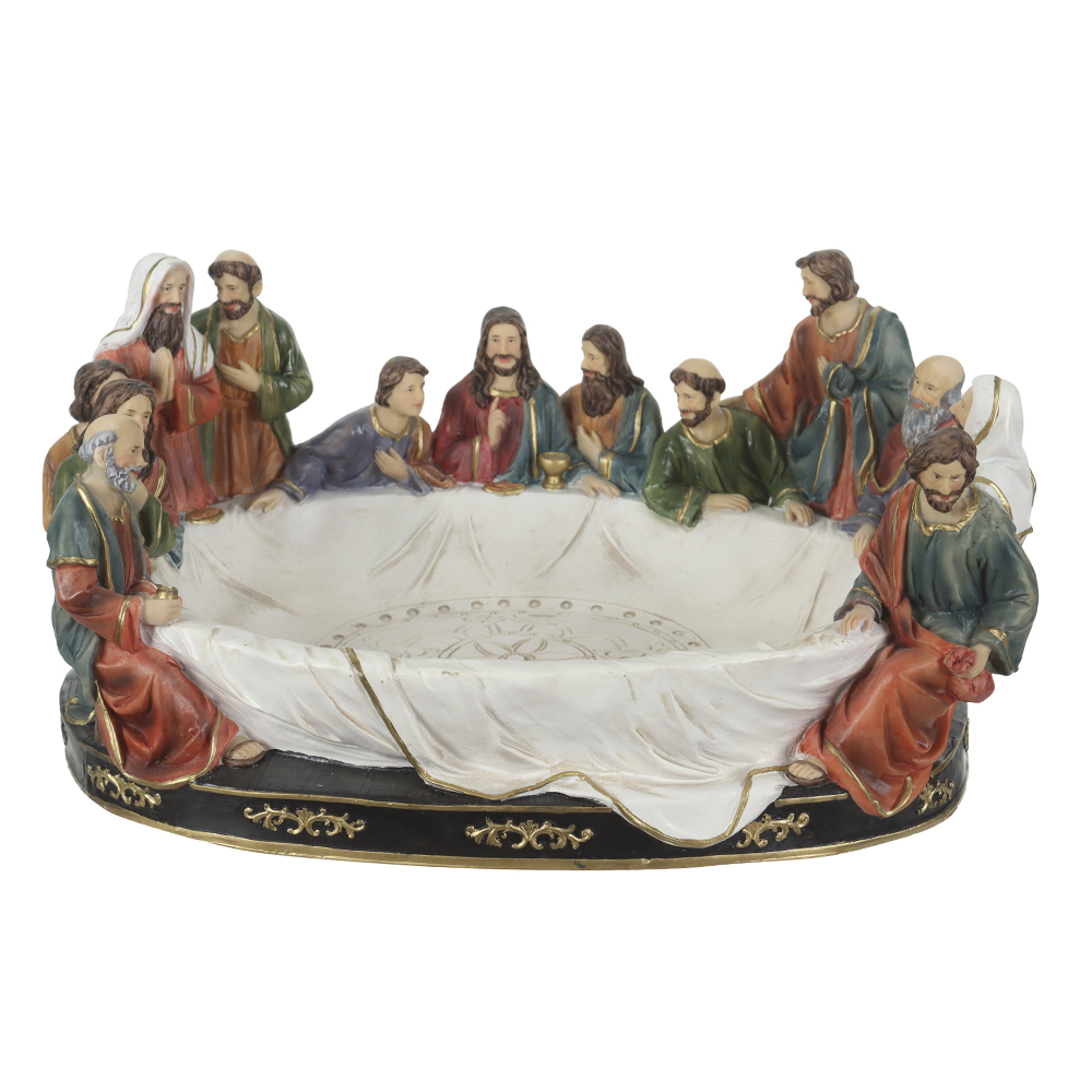 RESINA NATAL SANTA CEIA. (COLORIDO) 42X26cm