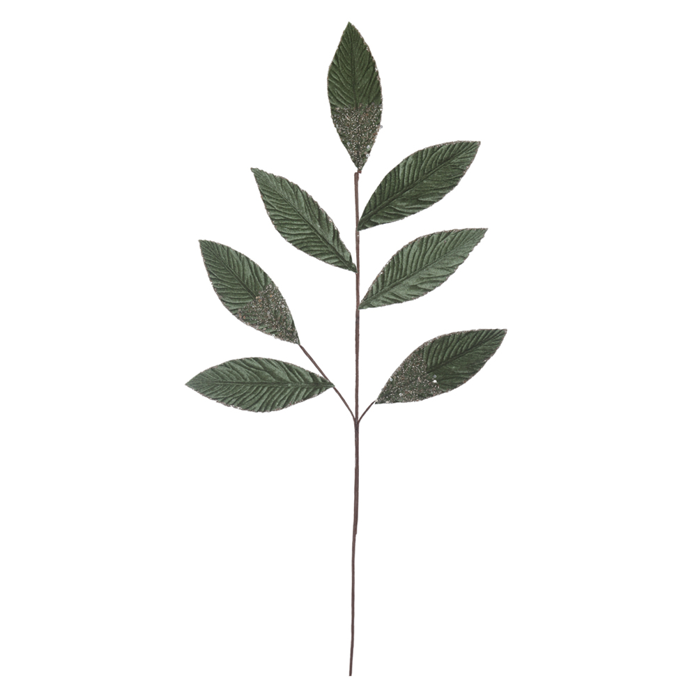 H.FOLHA NATAL AVELUDADO (VERDE) 78cm