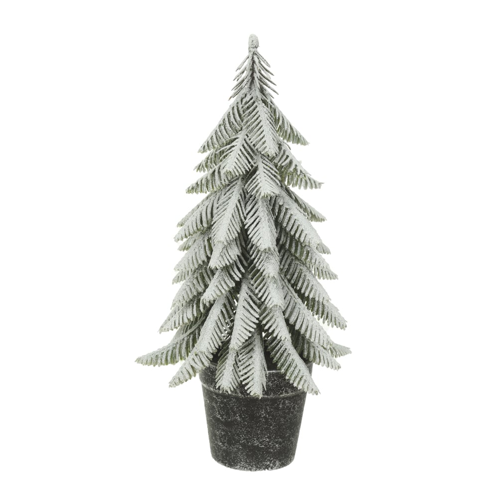 A.PINHEIRO NATAL NEVADO C/VASO (VERDE) 28cm