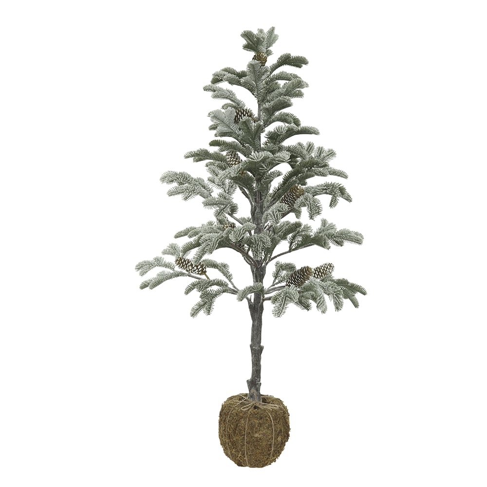 A.PINHEIRO NATAL NEVADO C/PINHA C/BASE (VERDE) 1m