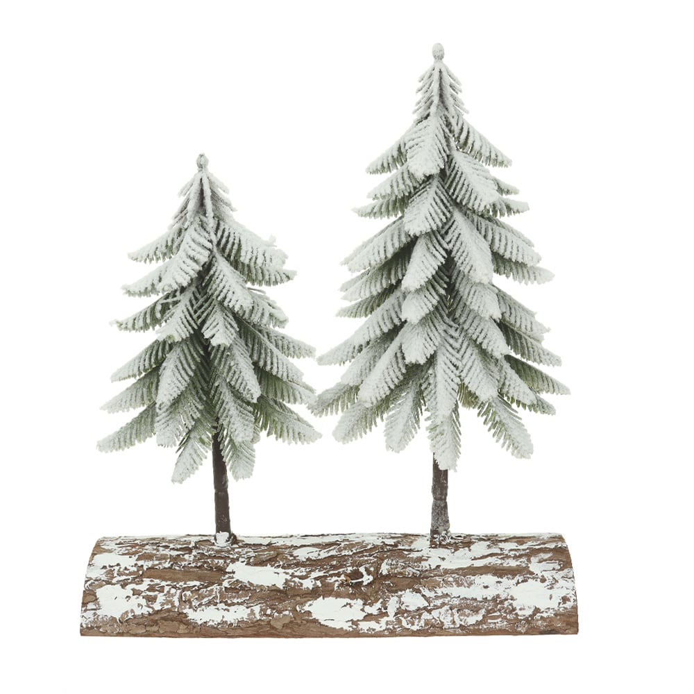 A.PINHEIRO NATAL NEVADO X2 C/BASE (VERDE) 34cm