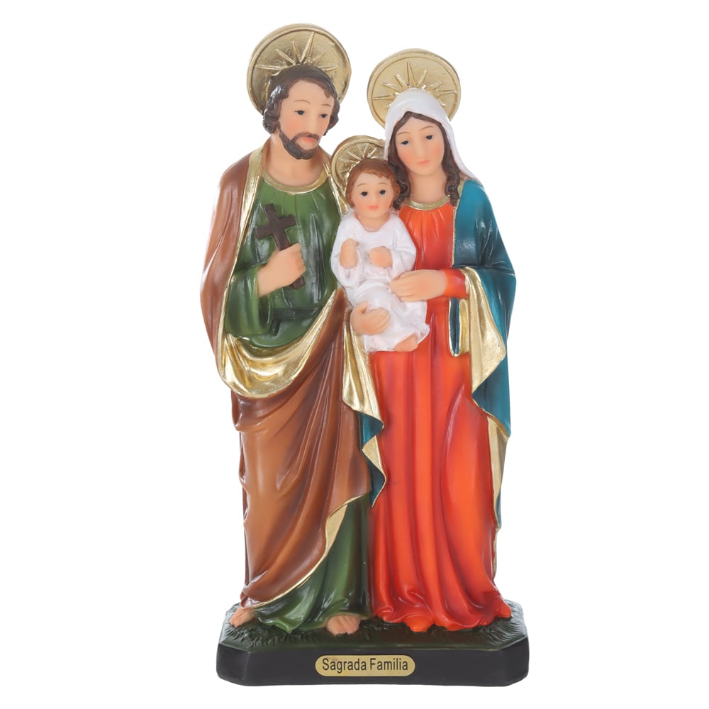 RESINA NATAL SAGRADA FAMILIA (COLORIDO) 21,6X11,5cm