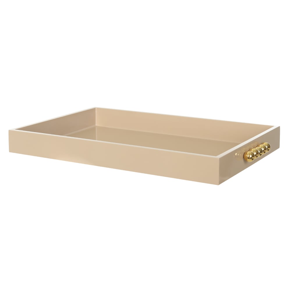 BANDEJA DECOR MDF BALLS (NUDE DOURADO) 4,6X45X30cm