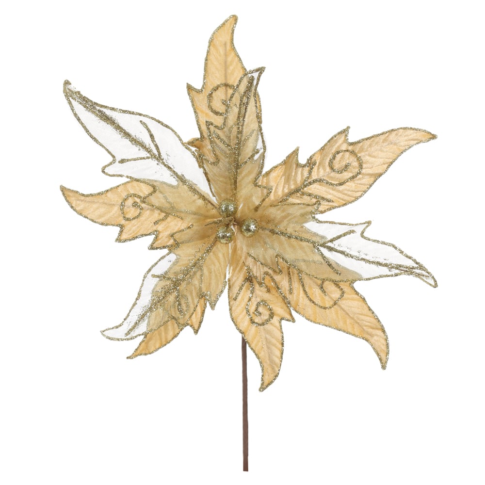 H.BICO DE PAPAGAIO NATAL AVELUDADO (DOURADO) 25cm 38d 10P