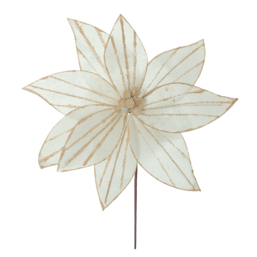 H.BICO DE PAPAGAIO NATAL AVELUDADO (OFF WHITE) 25cm 30d 9P