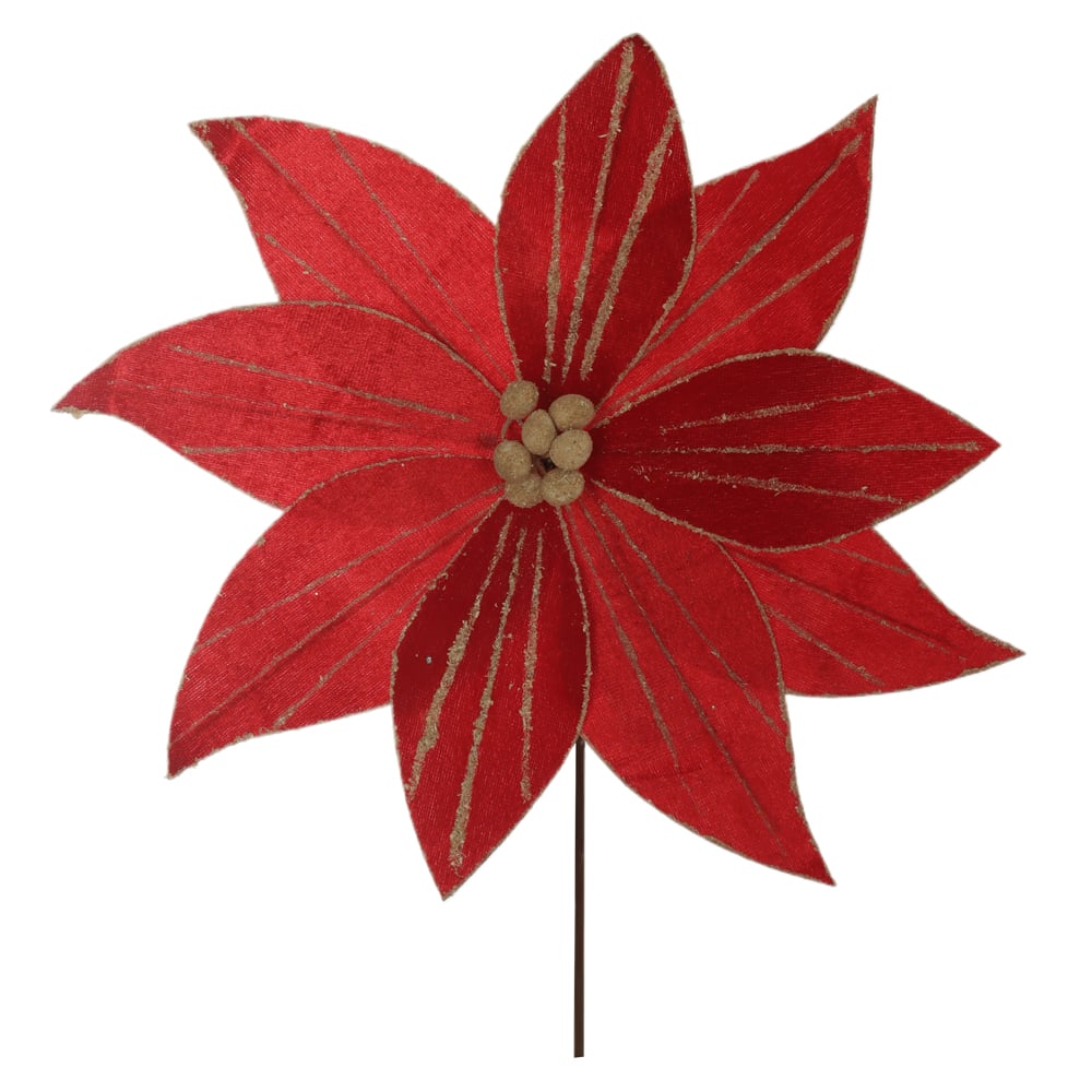 H.BICO DE PAPAGAIO NATAL AVELUDADO (VERMELHO) 25cm 30d 9P