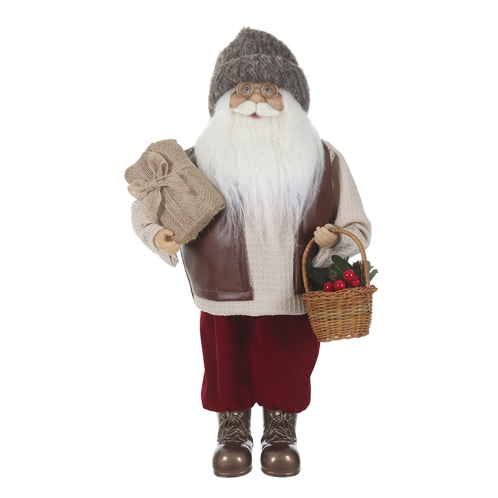 NOEL NATAL EM PE (VERMELHO MARROM) 45cm